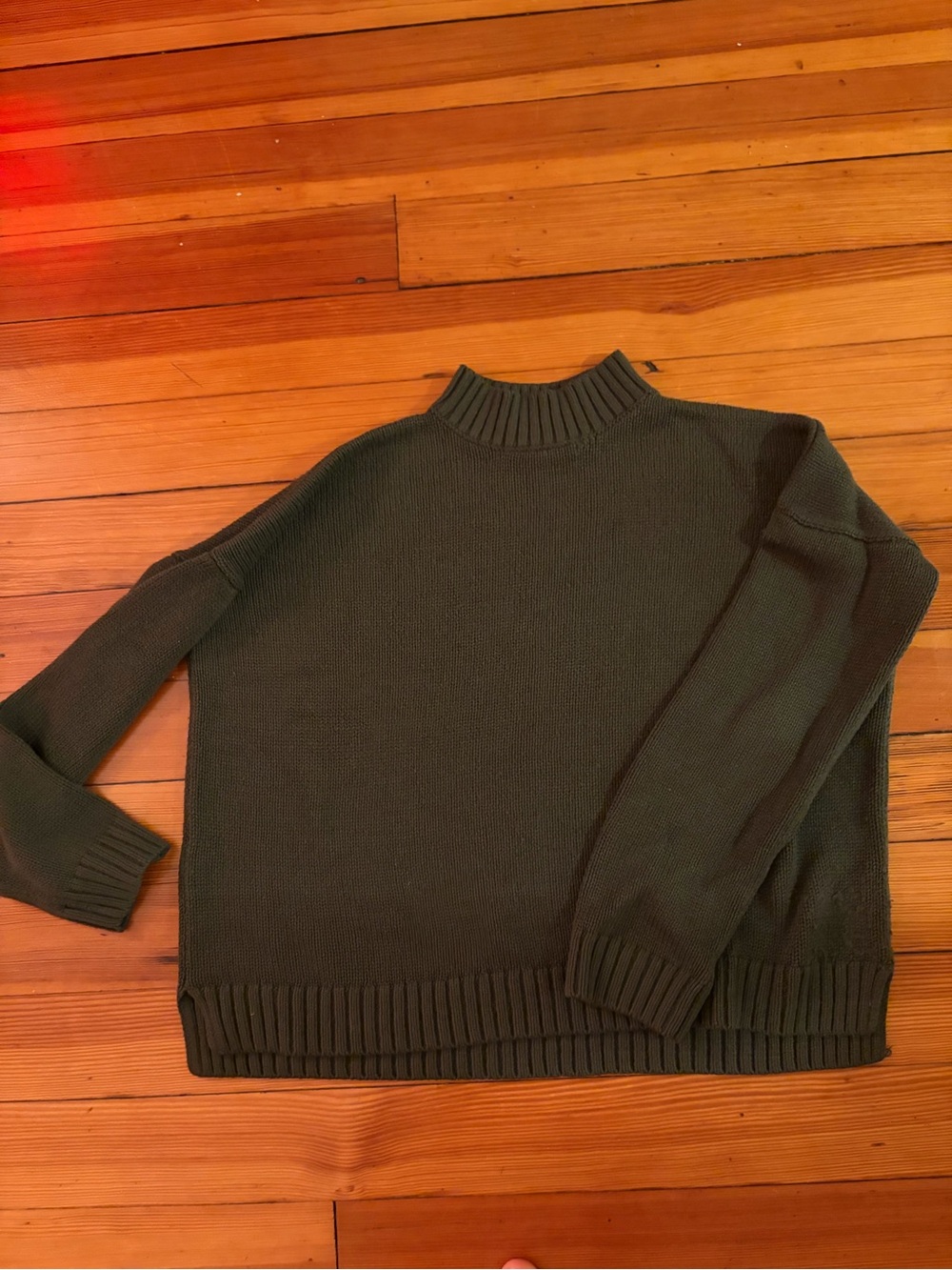 Forever 21 Olive Green Cowl Turtleneck Sweater